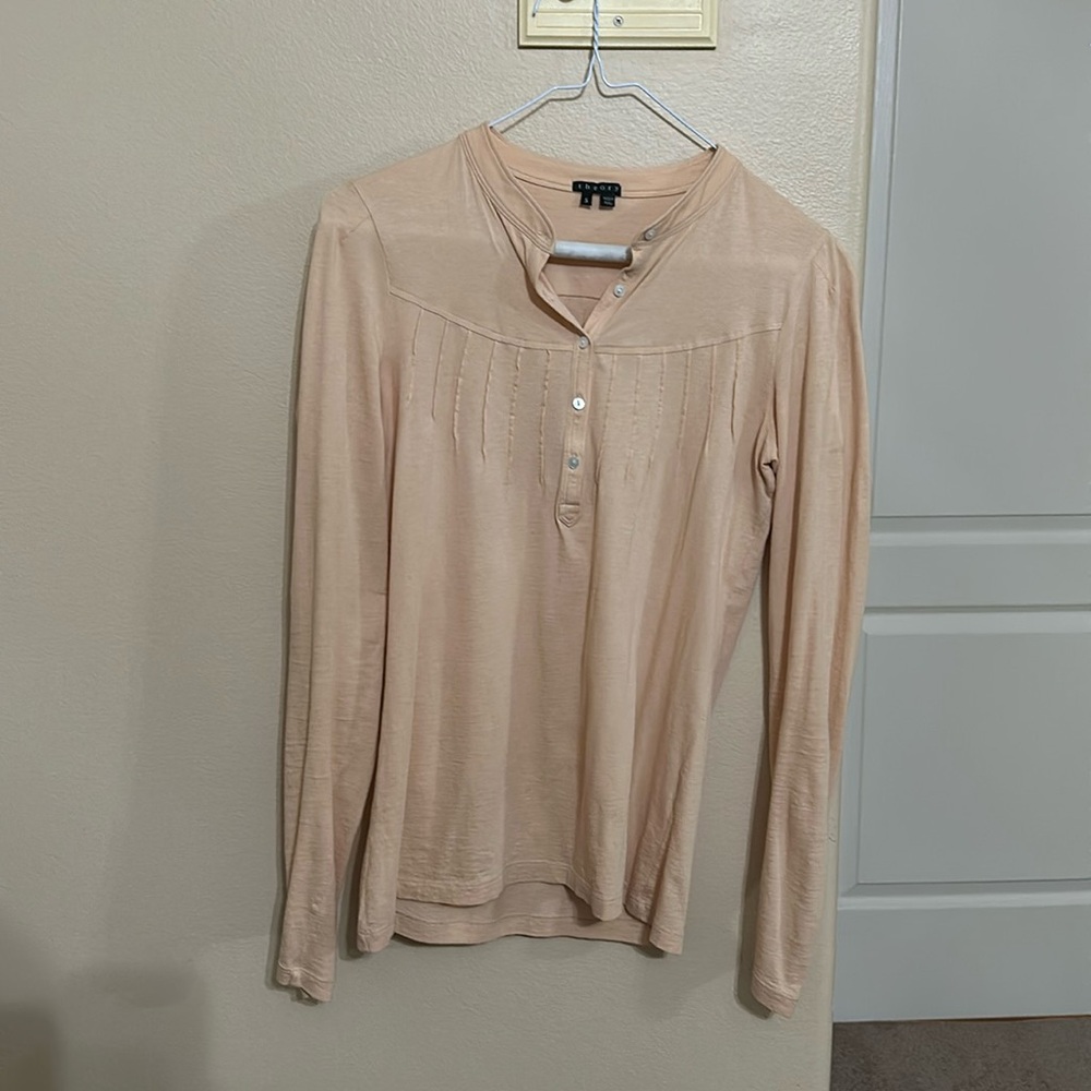 Theory Long Sleeve in Peach; worn only 1-2 times